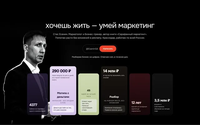 Сайт маркетолога Стаса Есенина